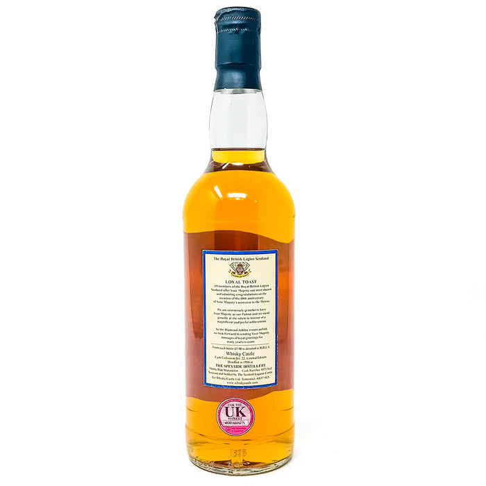 Speyside 1996 Royal British Legion Scotland Bottled for Queen Elizabeth II Diamond Jubilee Single Malt Scotch Whisky 70cl, 46% ABV