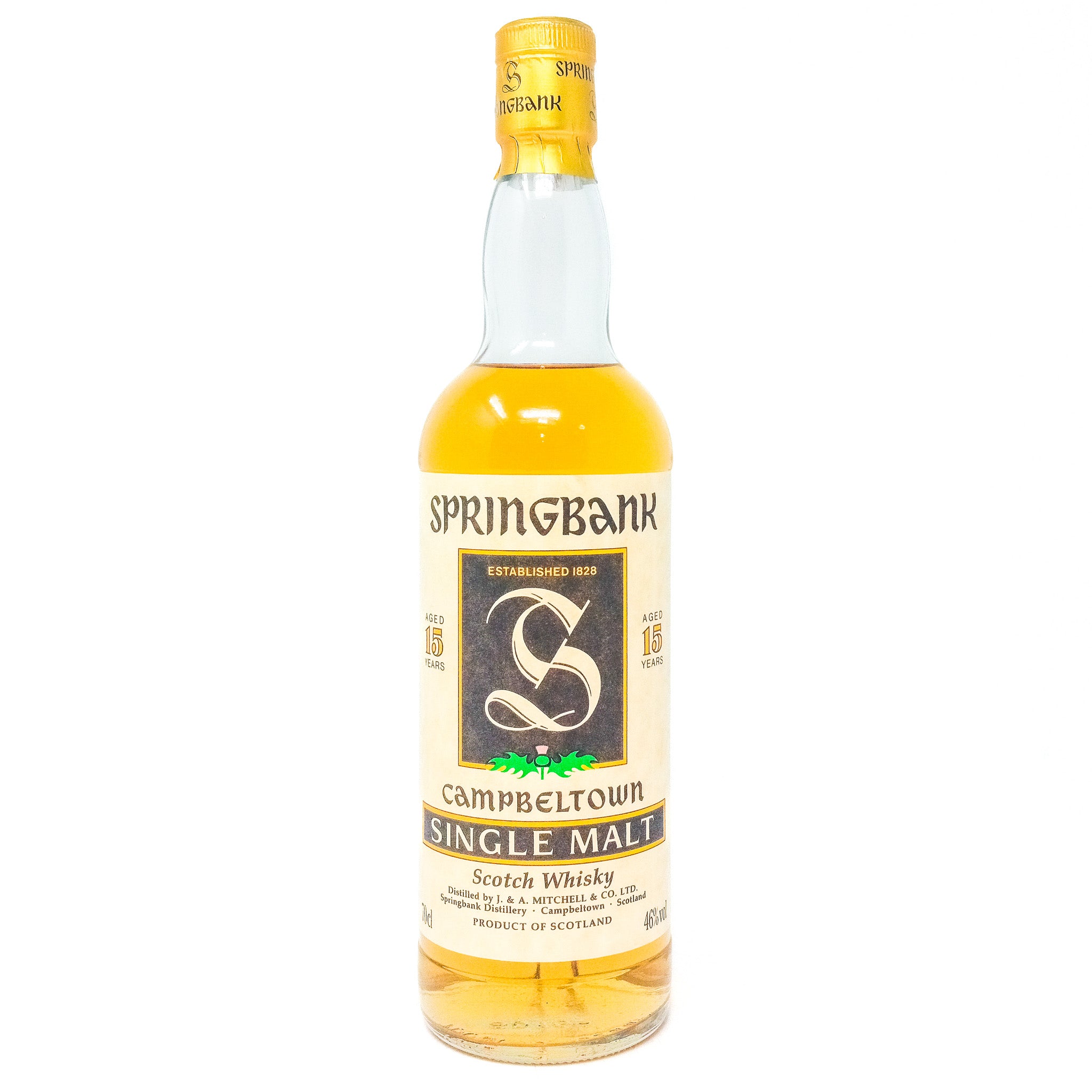 Springbank 15 Year Old 'Green Thistle' 1990s Single Malt Scotch Whisky