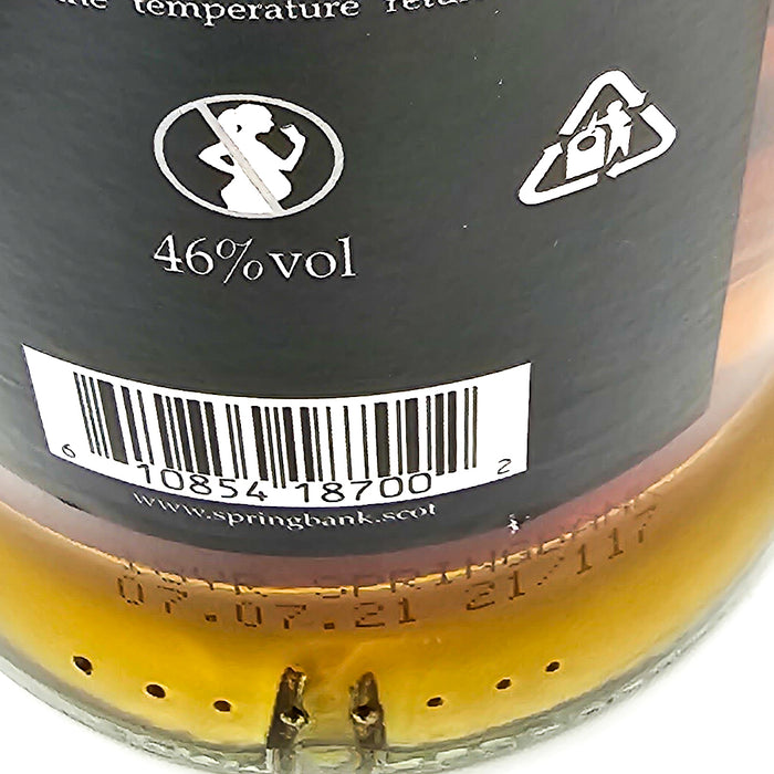 Springbank 18 Year Old 2021 Release Single Malt Scotch Whisky, 70cl, 46% ABV
