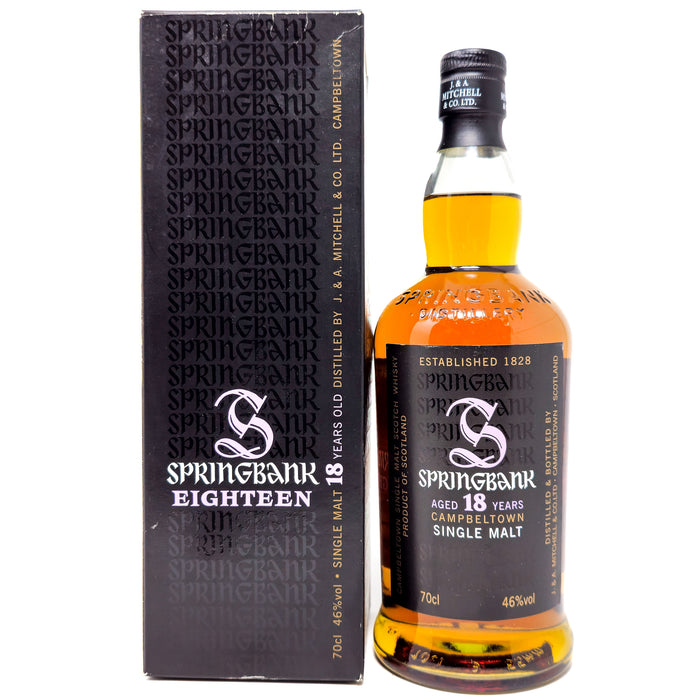 Springbank 18 Year Old Single Malt Scotch Whisky, 70cl, 46% ABV
