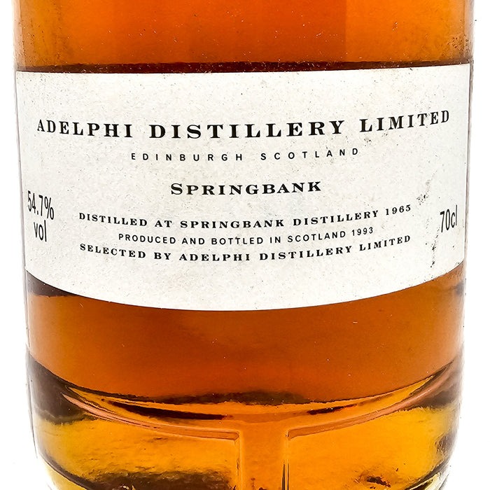 Springbank 1965 Adelphi Single Malt Scotch Whisky, 70cl, 54.7% ABV