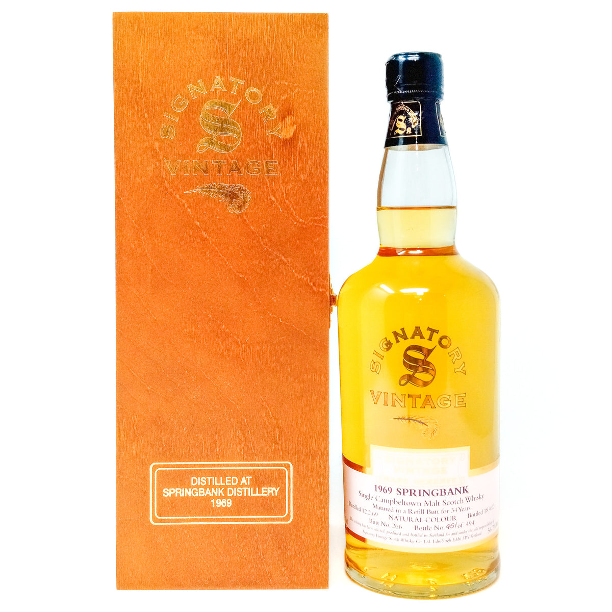 Springbank 1969 34 Year Old Signatory Vintage Single Malt Scotch Whisk
