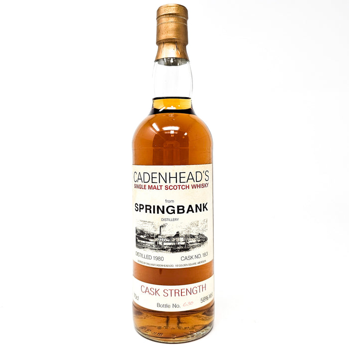 Springbank 1980 Cadenhead's Single Cask #183 Single Malt Scotch Whisky, 70cl, 58% ABV