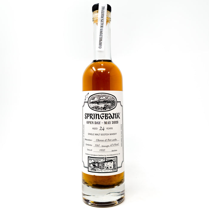Springbank 24 Year Old Open Day May 2023 Single Malt Scotch Whisky, Half Bottle, 35cl, 47.6% ABV