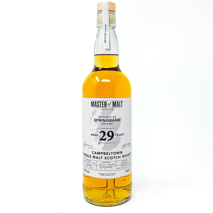 Springbank 1993 29 Year Old Master of Malt Single Malt Scotch Whisky, 70cl, 43.9% ABV