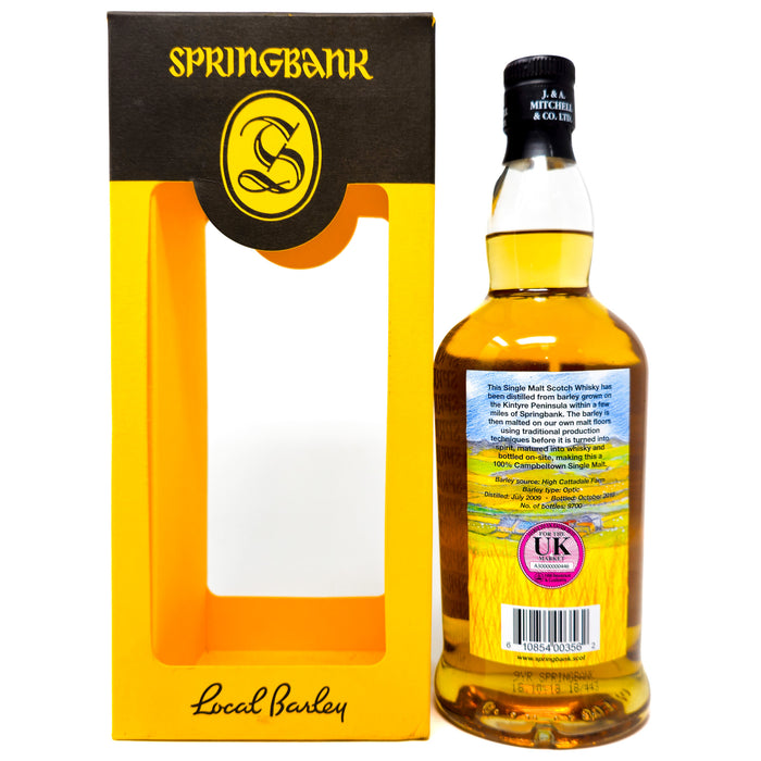 Springbank 2009 9 Year Old Local Barley Single Malt Scotch Whisky, 70cl, 57.7% ABV