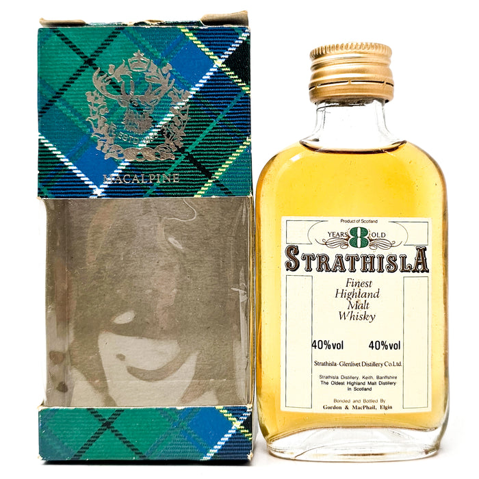 Strathisla 8 Year Old Gordon & MacPhail Single Malt Scotch Whisky, Miniature, 5cl, 40% ABV