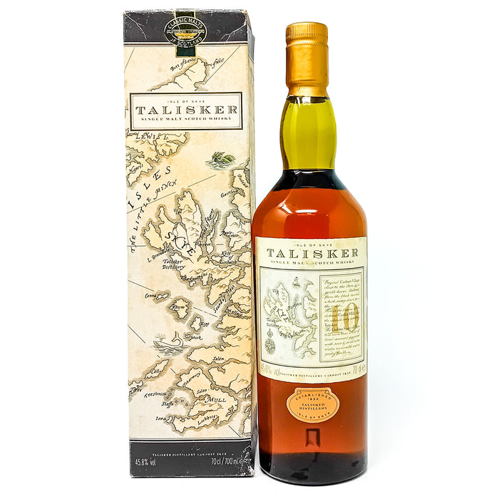 Talisker 10 Year Old Map Label Single Malt Scotch Whisky, 70cl, 45.8% ABV