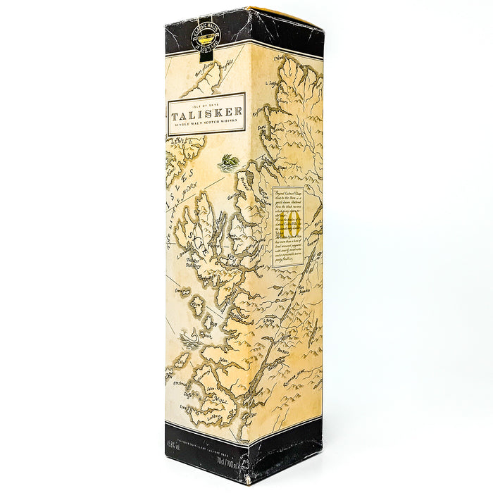 Talisker 10 Year Old Map Label Single Malt Scotch Whisky, 70cl, 45.8% ABV