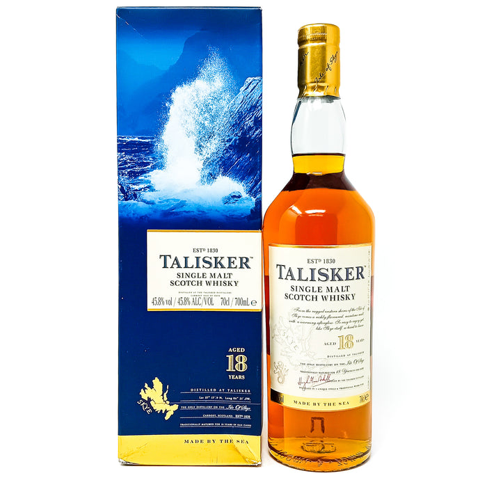 Talisker 18 Year Old Single Malt Scotch Whisky, 70cl, 45.8% ABV