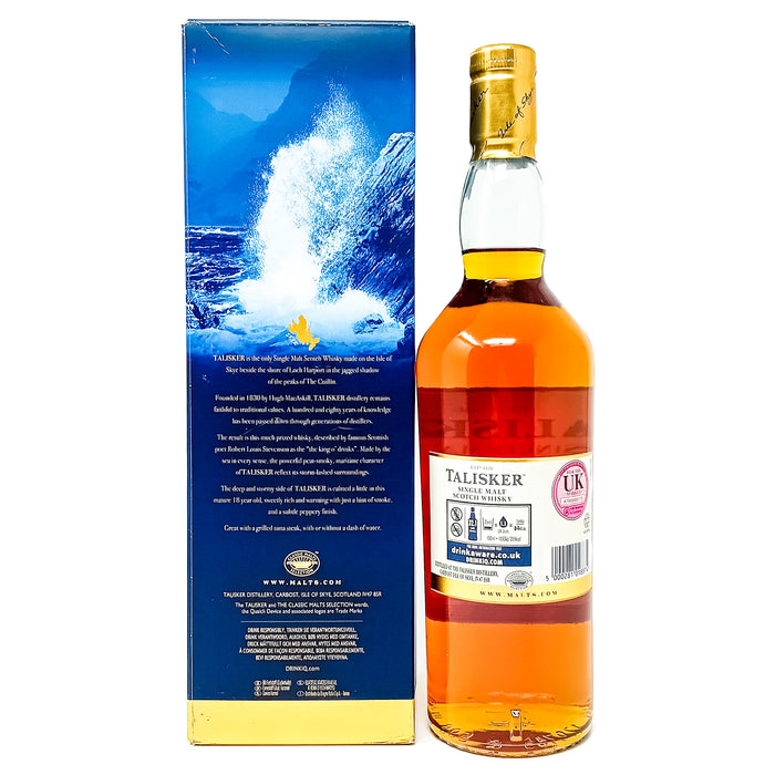 Talisker 18 Year Old Single Malt Scotch Whisky, 70cl, 45.8% ABV