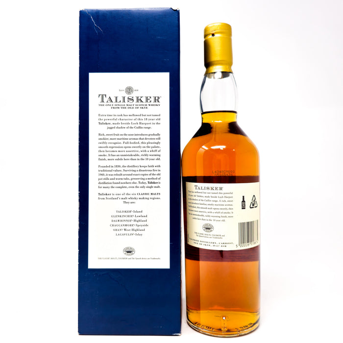 Talisker 18 Year Old pre-2012 Single Malt Scotch Whisky, 70cl, 45.8% ABV