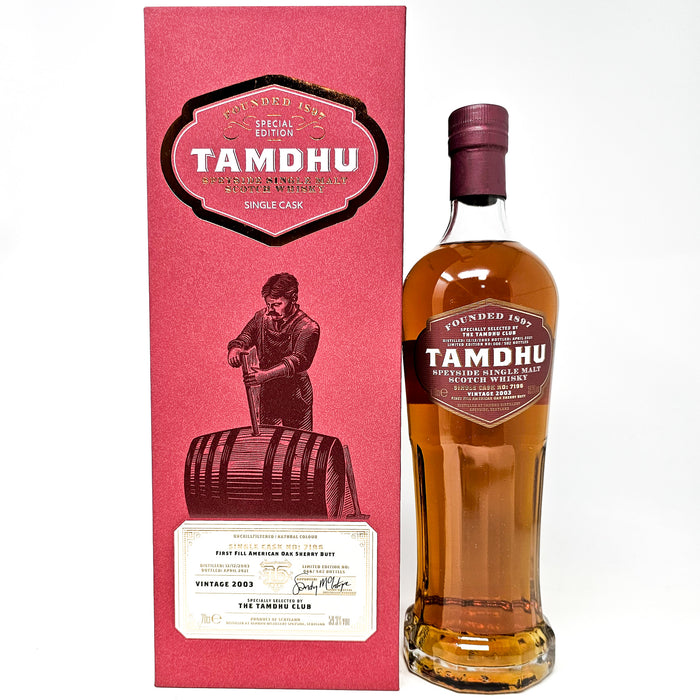 Tamdhu 2003 Single Cask #7196 The Tamdhu ClubSingle Malt Scotch Whisky, 70cl, 57.1% ABV