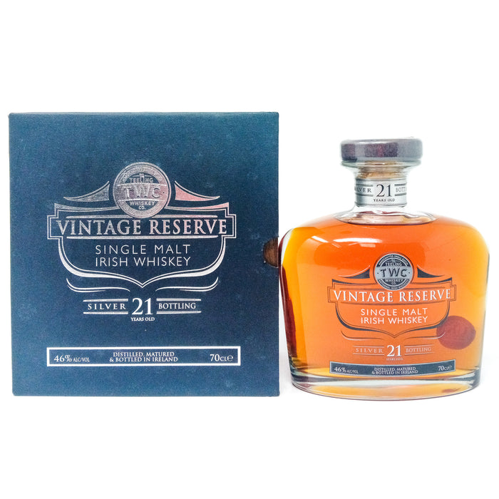 Teeling 21 Year Old Silver Vintage Reserve Single Malt Irish Whiskey, 70cl, 46% ABV
