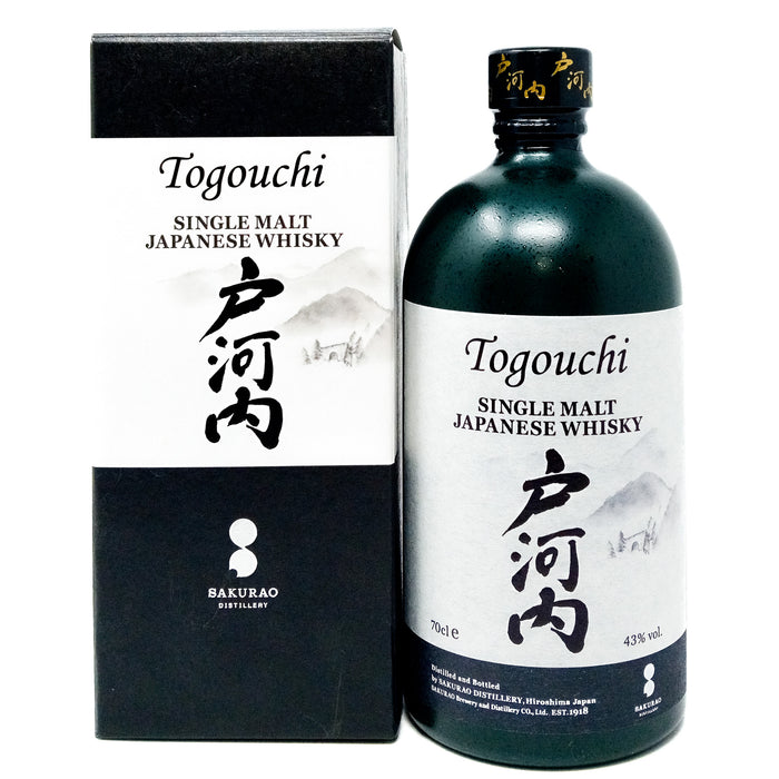 Togouchi Sakurao Single Malt Japanese Whisky, 70cl, 43% ABV