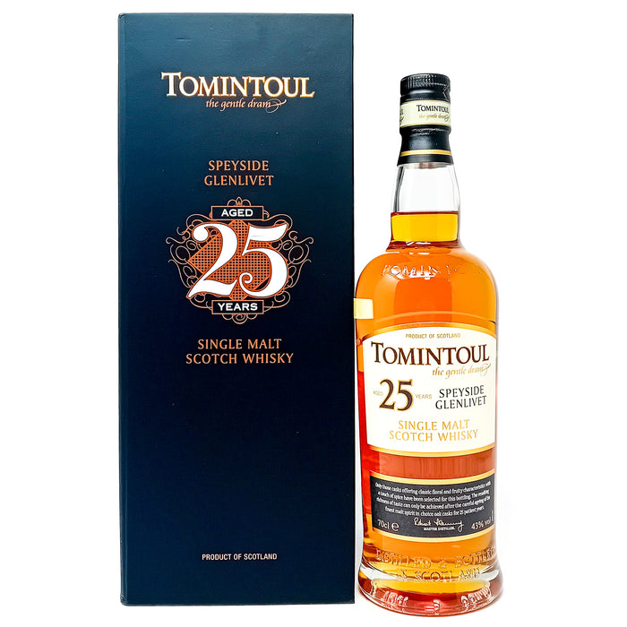 Tomintoul 25 Year Old Single Malt Scotch Whisky, 70cl, 43% ABV