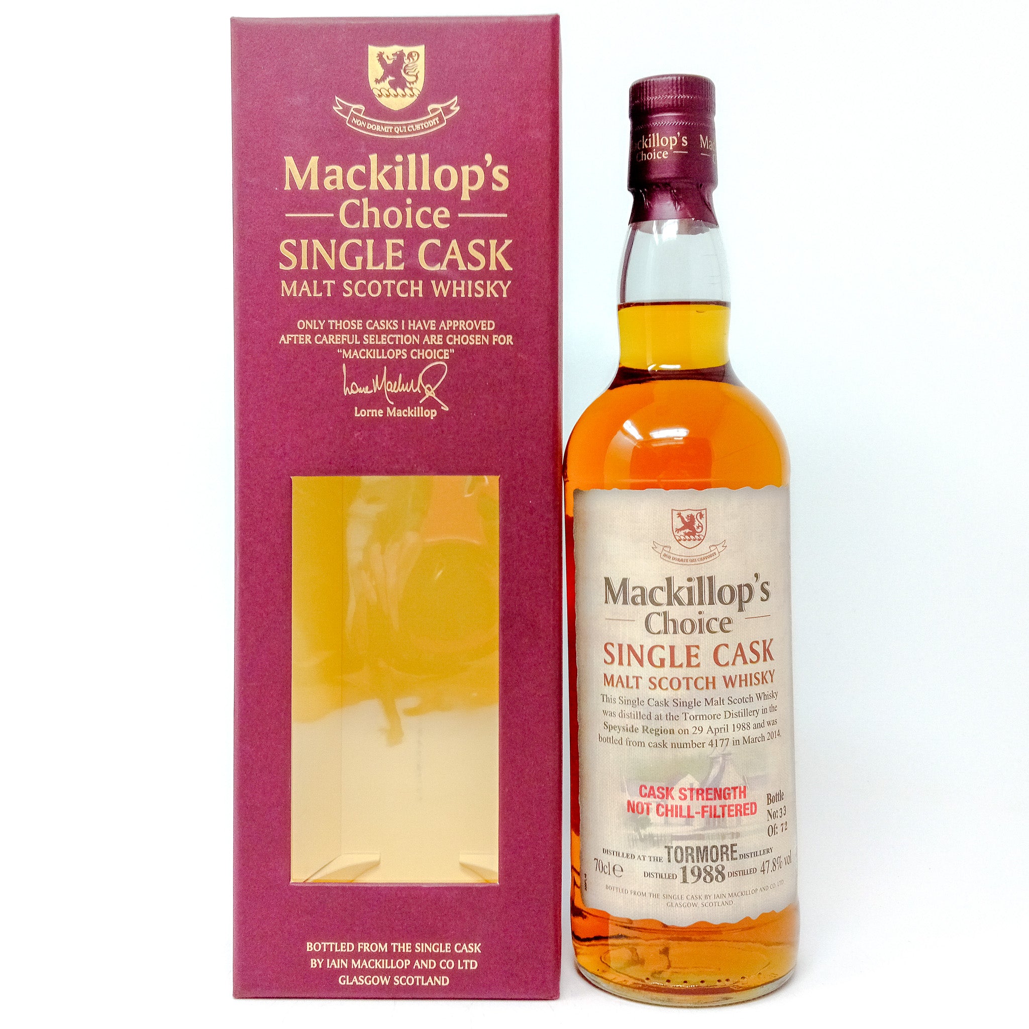 Tormore 1988 Mackillop's Choice Cask Strength Single Malt Scotch