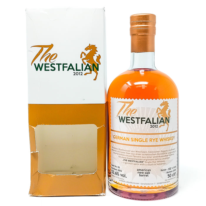 Westfalian 2012 Cask #93 German Single Rye Whiskey, 50cl, 53.6% ABV