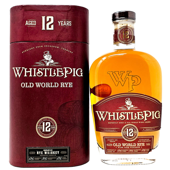 Whistlepig Old World Rye Wine Cask Finish 12 Year Old, 70cl, 43% ABV