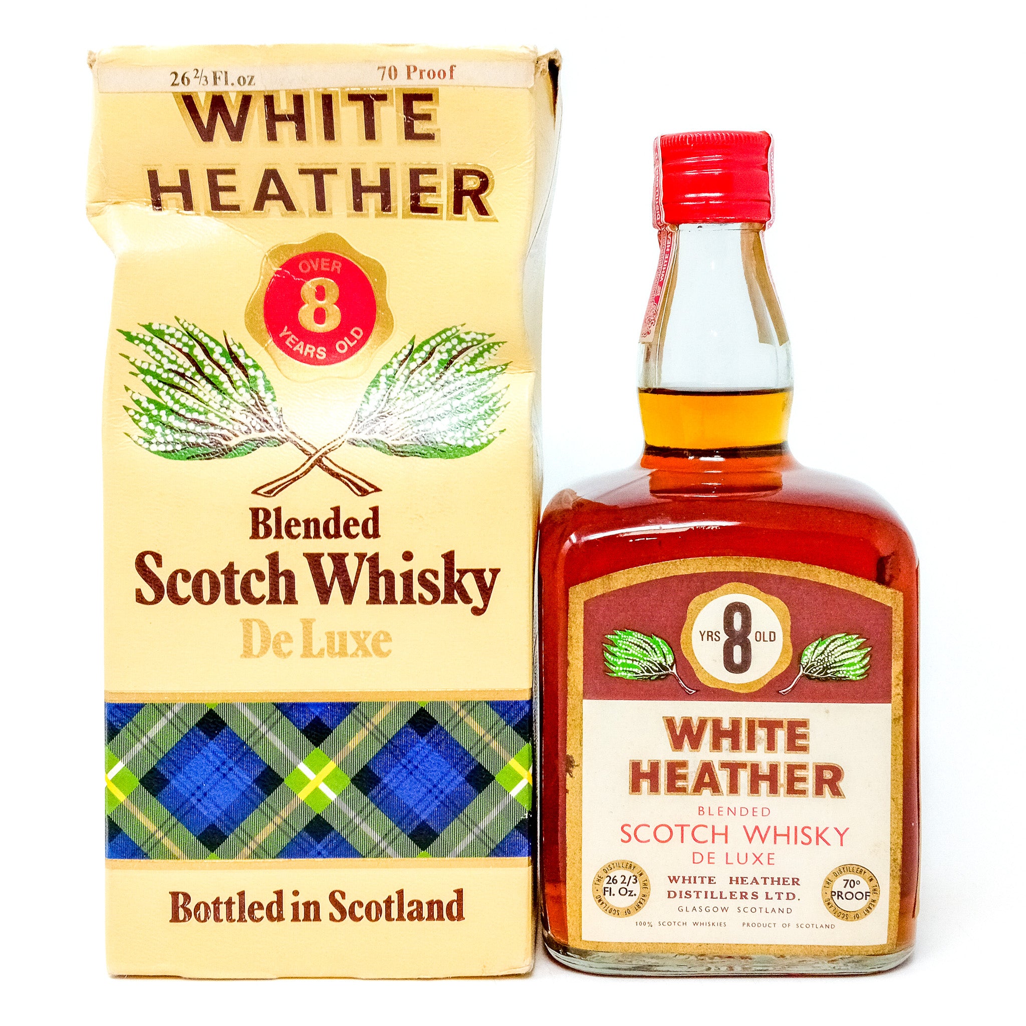White Heather 8 Year Old 1960s Blended Scotch Whisky, 26 2/3 fl. ozs.,