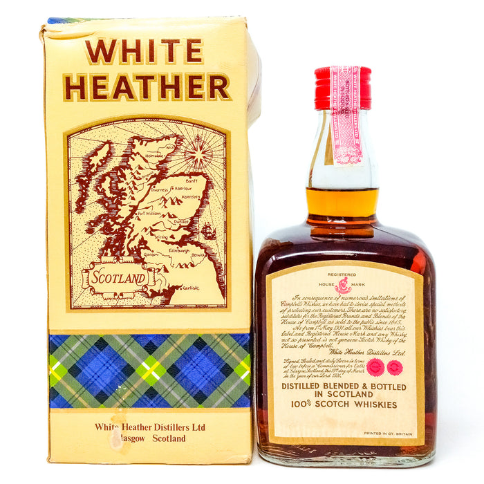 White Heather 8 Year Old 1960s Blended Scotch Whisky, 26 2/3 fl. ozs., 70° Proof