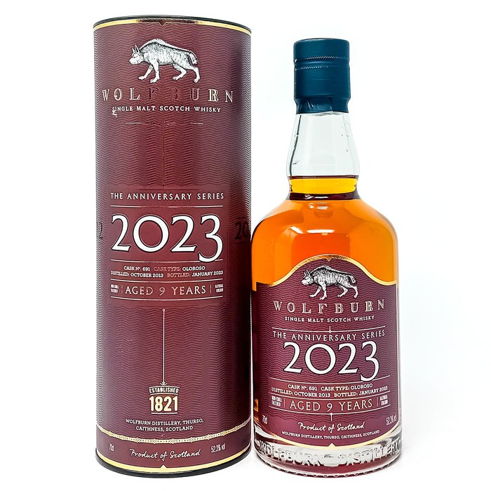 Wolfburn 9 Year Old 2023 Anniversary Series Single Malt Scotch Whisky, 70cl, 52.3% ABV