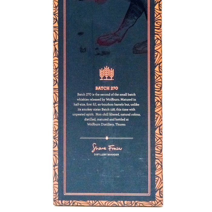 Wolfburn No.270 Small Batch Single Malt Scotch Whisky, 70cl, 46% ABV