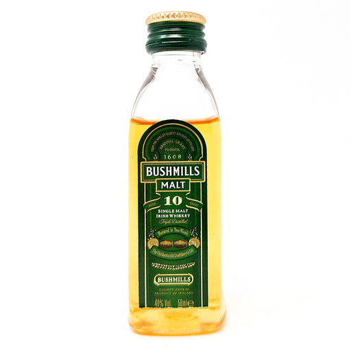 Bushmills 10 Year Old Single Malt Irish Whiskey, Miniature, 5cl, 40% ABV (4821734817855)