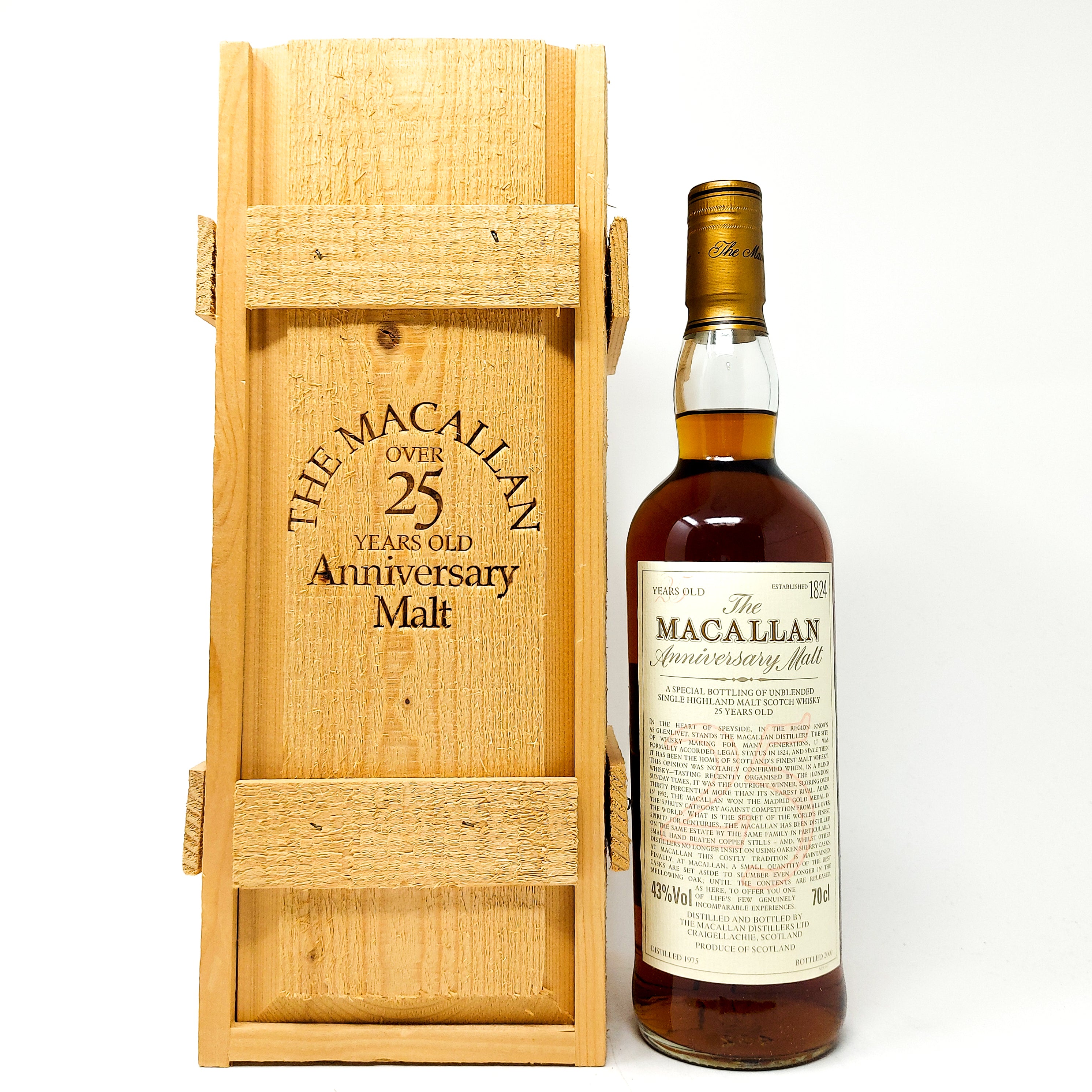 Macallan 25 Year Old Anniversary Malt 1975 - Rare Whisky Collection