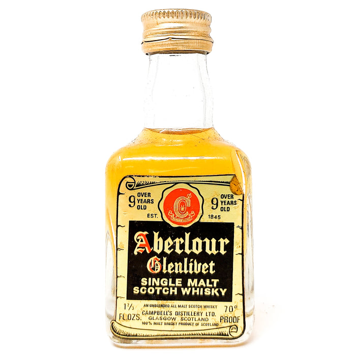 Aberlour-Glenlivet 9 Year Old Scotch Whisky, Miniature, 1 2/3 fl. ozs., 70° Proof