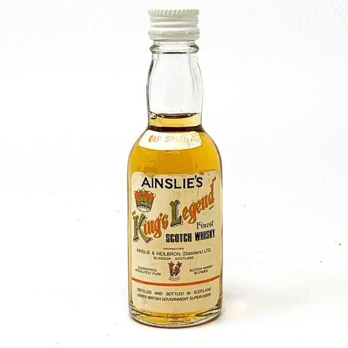 Ainslie's Kings Legend Finest Scotch Whisky, Miniature, 5cl, 40% ABV - Old and Rare Whisky (4924294332479)