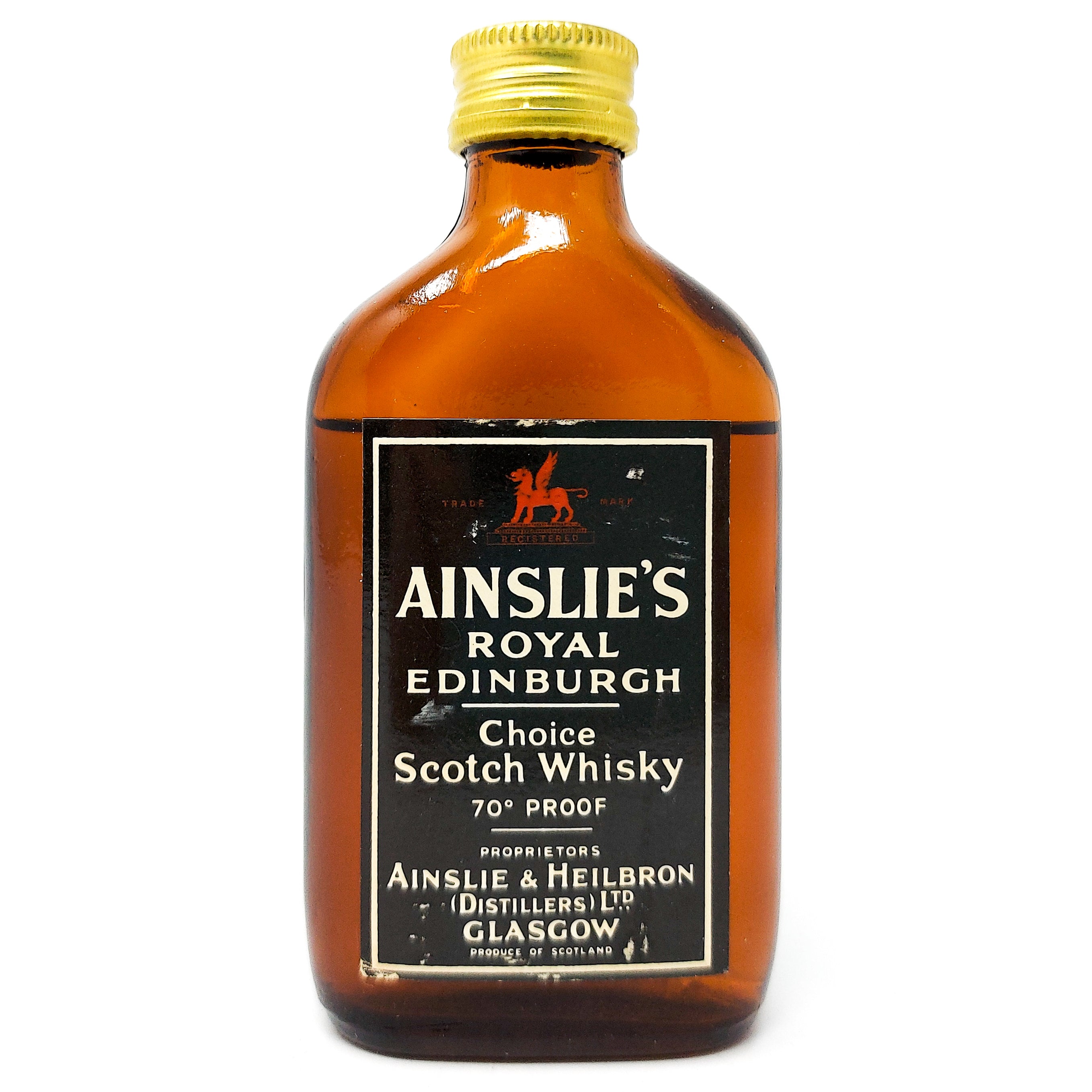 Ainslie's Royal Edinburgh Scotch Whisky, Miniature, 5cl, 70° Proof