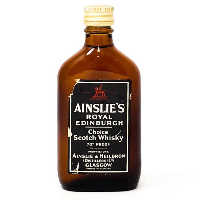 Ainslie's Royal Edinburgh Scotch Whisky, Miniature, 5cl, 70 Proof - Old and Rare Whisky (6661555814463)