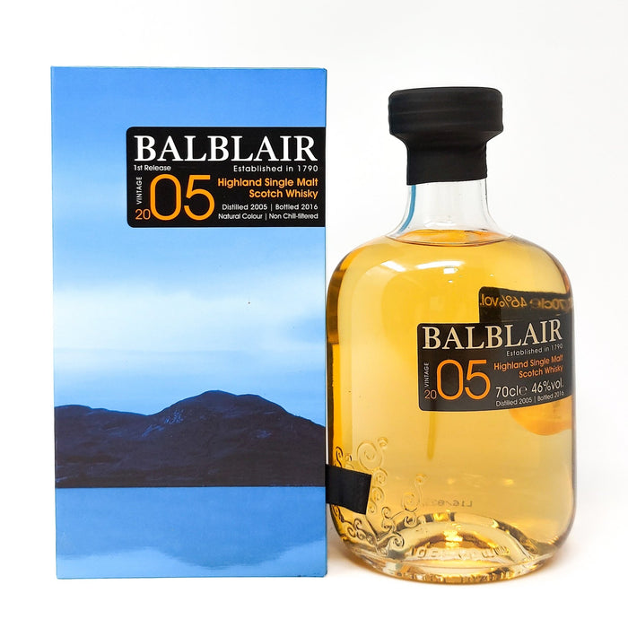 Balblair 2005 1st Edition 2016 Bottling Single Malt Whisky, 70cl, 46% ABV - Old and Rare Whisky (6955634425919)