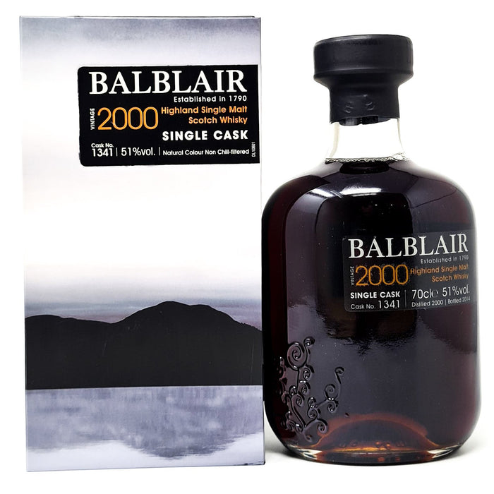 Balblair Vintage 2000 Single Cask Scotch Whisky, 70cl, 51% ABV - Old and Rare Whisky (4808184135743)