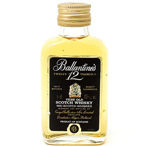 Ballantines 12 Year Old Scotch Whisky, Miniature, 5cl, 40% ABV - Old and Rare Whisky (4938806493247)
