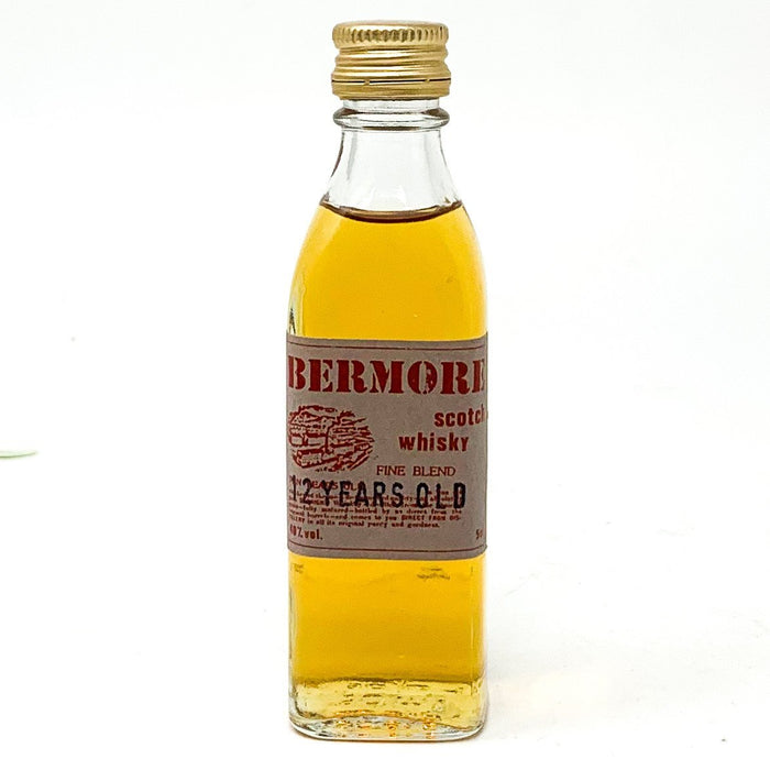 Bermore 12 Year Old FIne Blend Whisky, Miniature, 5cl, 40% ABV - Old and Rare Whisky (4912205529151)