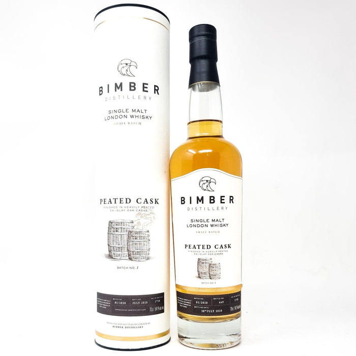 Bimber Peated Cask Batch No.1 Single Malt London Whisky 70cl, 54.1% ABV - Old and Rare Whisky (6837138817087)