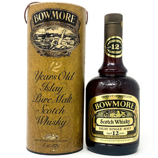 Bowmore 12 Year Old Dumpy Bottle Scotch Whisky, 75cl, 40% ABV - Old and Rare Whisky (1482165551167)