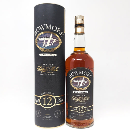 Bowmore 12 Year Old Enigma Single Malt Scotch Whisky, 1L, 40% ABV. - Old and Rare Whisky (776515616872)