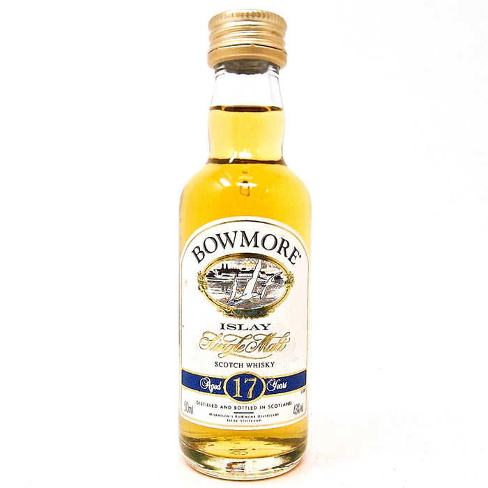 Bowmore 17 Year Old Single Malt Scotch Whisky, Miniature, 5cl, 43% ABV - Old and Rare Whisky (6942399004735)