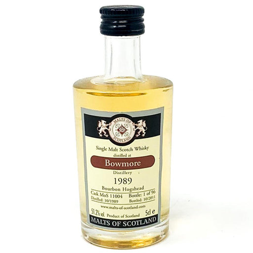 Bowmore 1989 Single Malt Scotch Whisky, Miniature, 5cl, 51.2% ABV - Old and Rare Whisky (4822958866495)