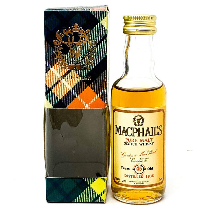 Buchanan Gordon & Macphails 45 Year Old Pure Malt Scotch Whisky, 5cl, 40% ABV - Old and Rare Whisky (4927061196863)