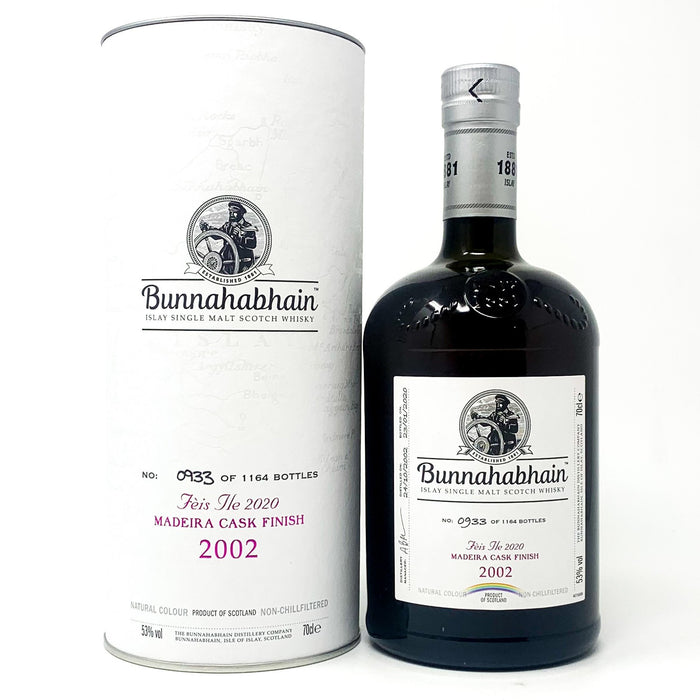 Bunnahabhain Madeira Cask Finish 2002 Feis Ile 2020 Scotch Whisky, 70cl, 53% ABV - Old and Rare Whisky (4784266215487)