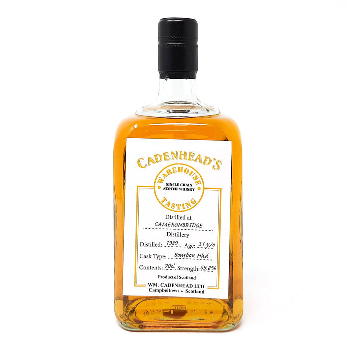 Cameronbridge 1989 Cadenhead's 31 Year Old Warehouse Tasting Single Grain Whisky, 70cl, 59.8% ABV - Old and Rare Whisky (6941966762047)