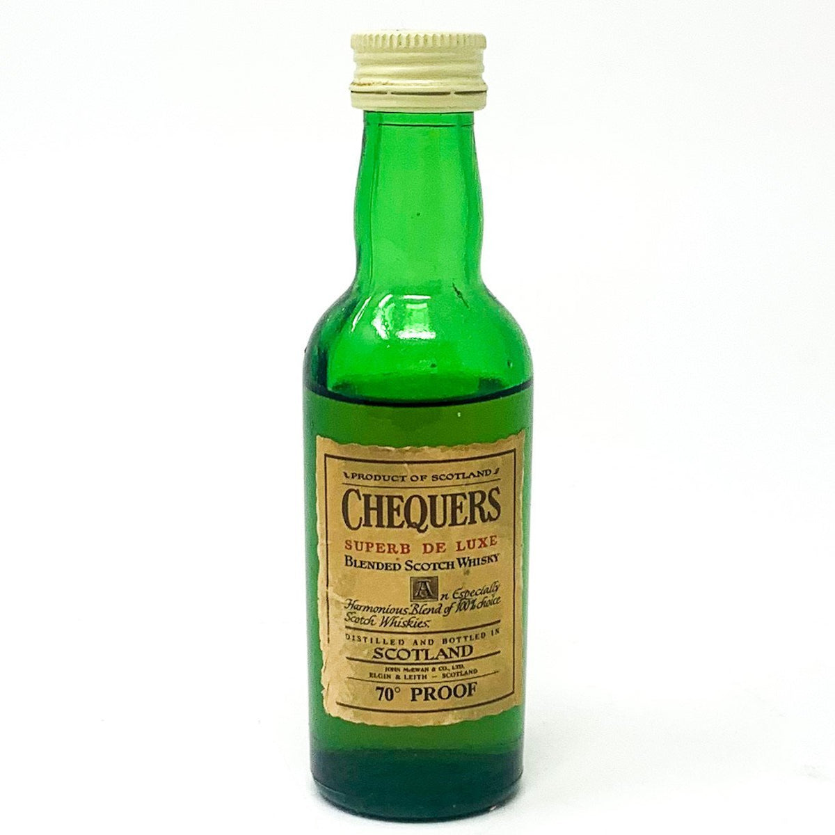 Chequers De Luxe Miniature Whisky – 5cl, 70° Proof