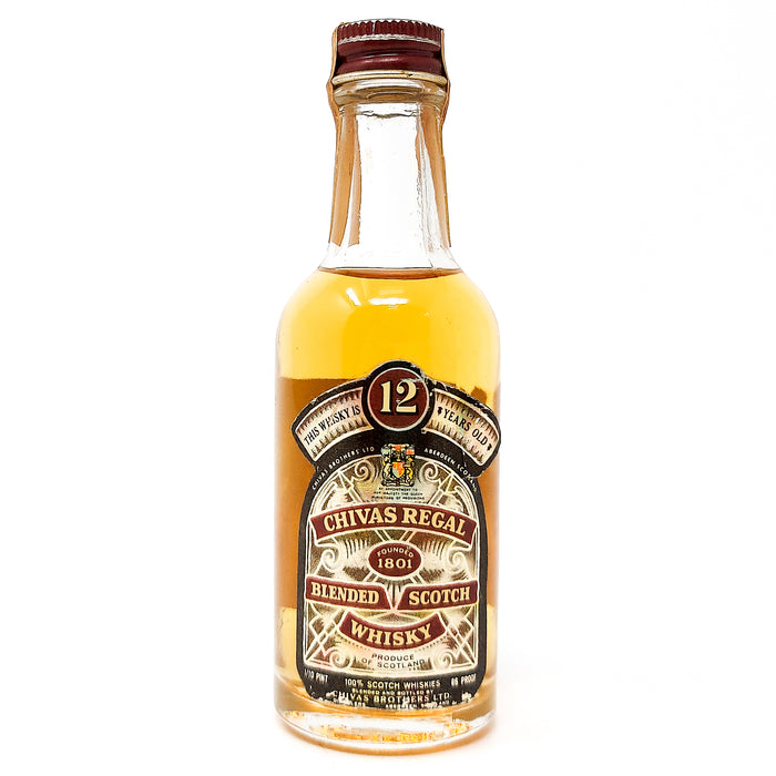Chivas Regal 12 Year Old Blended Scotch Whisky, Miniature, 1/10 Pint, 86° Proof (US) (7007374475327)