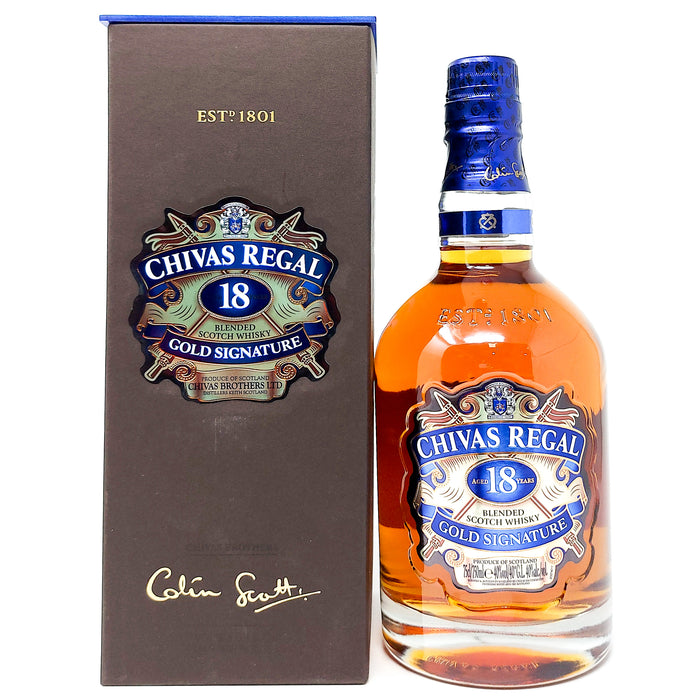 Chivas Regal 18 Year Old Gold Signature Blended Scotch Whisky, 75cl, 40% ABV