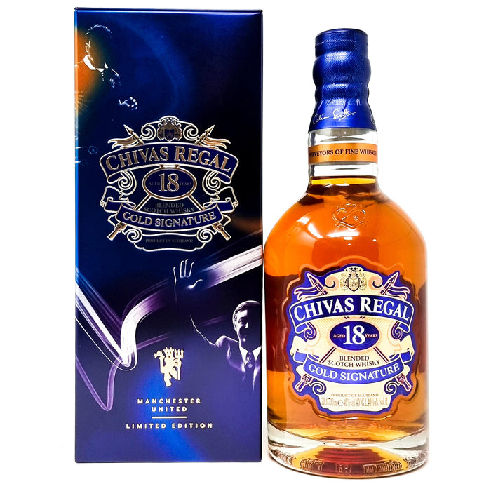 Chivas Regal Gold Signature Manchester United Limited Edition Blended Scotch Whisky 70cl, 40% ABV - Old and Rare Whisky (6901039464511)