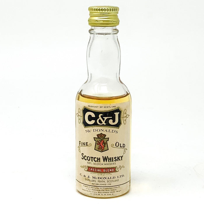 C&J McDonalds Fine Old Scotch Whisky, Miniature, 5cl, 40% ABV - Old and Rare Whisky (4939905531967)